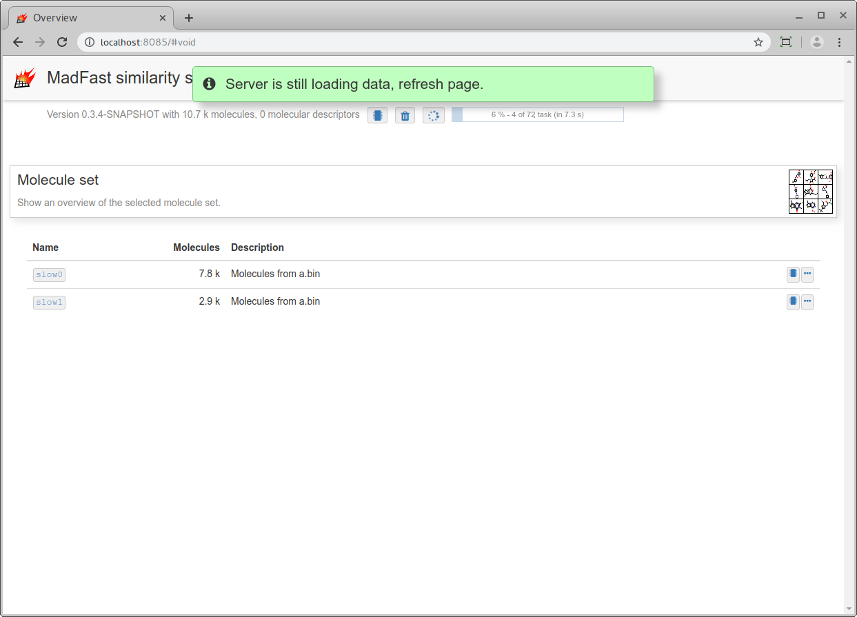 Index page during loading Index page during loading